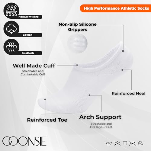 Short Low Cut No Show Socks, Anti-Slip Silicone Bands, Ankle Socks for Women and Men Athletic Sports Running (6 Pack)4