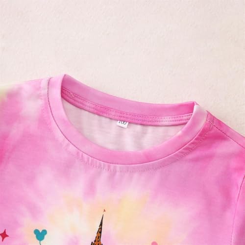 Ritatte Magic Shirts for Toddler Girls Princess Magical Kingdom T-Shirt Kids Cute Castle Holiday Vacation Summer Tees Tops(Rose Pink,4-5T(110)) — view 5