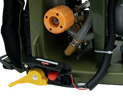 Image of DSP Dynamic Spray Pump AD555 E, 4 Stroke 31cc Petrol Engine Driven, 20 Liter Capacity, Heavy Duty Sprayer, New HS Type Pump with 27.5mm Valve
