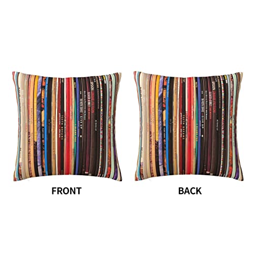 Twszgd Indie Rock Vinyl Records Pillow Case Decorative Square Throw Pillow Covers Cushion Case Pillowcase For Sofa Couch Bed Chair Car 18X18 Inch/45X45 Cm #TOP1