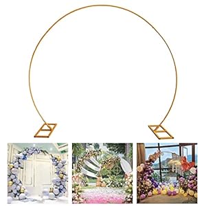 Ronde Metalen Boog Voor Rozenklimplant, 8.2ft X 7.2ft Bruiloftsdecoratiestandaard, Prieel Voor Tuin, Binnen En Buiten, Feestdecoratie, Eenvoudige Montage