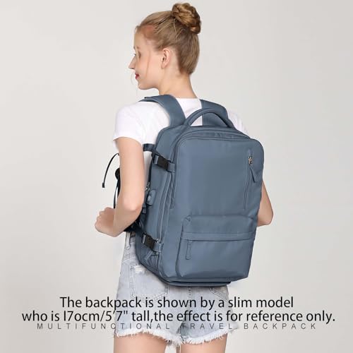 WONHOX Large Travel Backpack Carry on Flight Approved Laptop Work Business Backpack for Women Men Mochila de Viaje