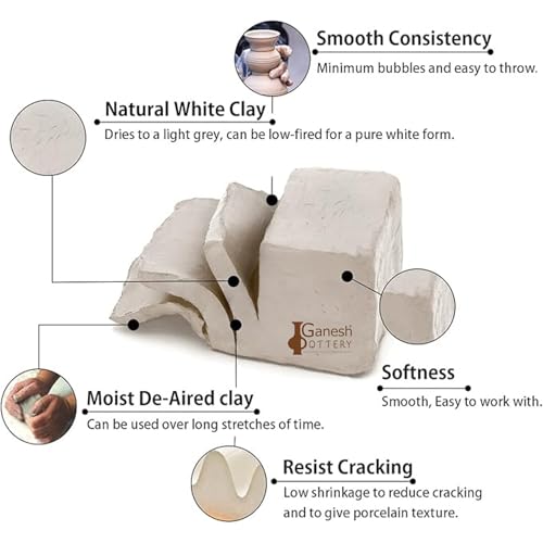 Image of Premium White Clay for Ganesha Idol Making | Soft Smooth Clay for Sculpting, Pottery, Art & Craft, Handicraft, School Projects & Educational Fine Motor Skill Practice (2kg)