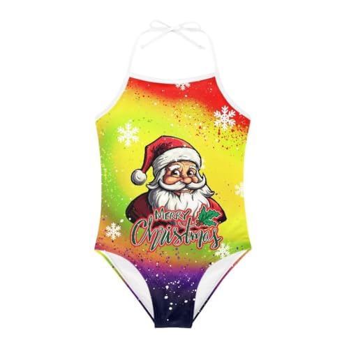 Image of Christmas Kids One-Piece Swimsuits Beach Swimwear Bathing Suit for 3-10 Years Girls