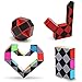 LIKIQ Fidget Speed Cube Puzzle Favors Magic Snake Red Ruler Brain Teaser Sensory Toy Easter Basket Stuffers for Adults Kids Teens
