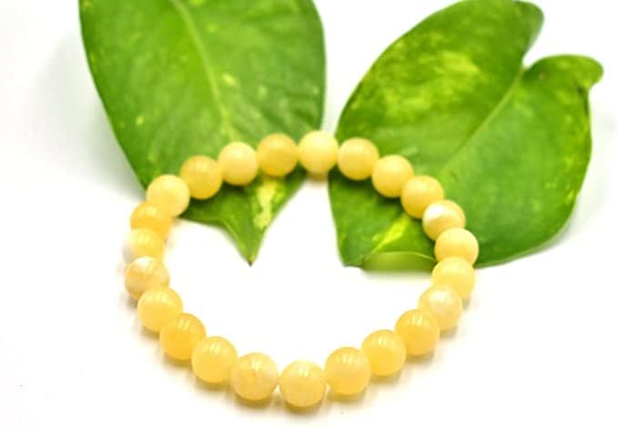 Jade Jaune bracelet perlé source d'énergie positive et d'harmonie
