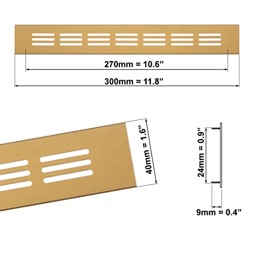40x300mm Griglia di Ventilazione in Alluminio