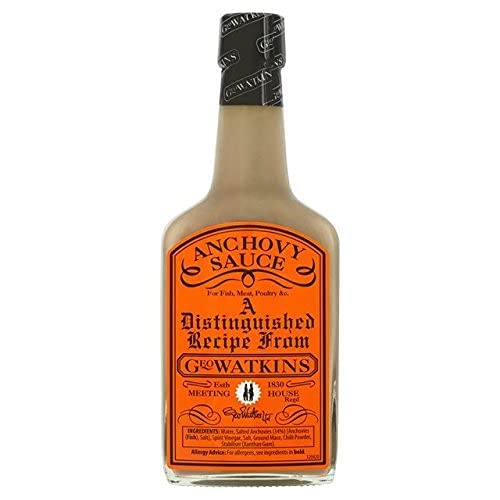 Geo Watkins Anchovy Sauce | Fish sauce | Fish sauce for cooking| Umami Sauce | Chefs larder | Anchovy fillets | 190ml Glass Bottle (PACK OF 8)