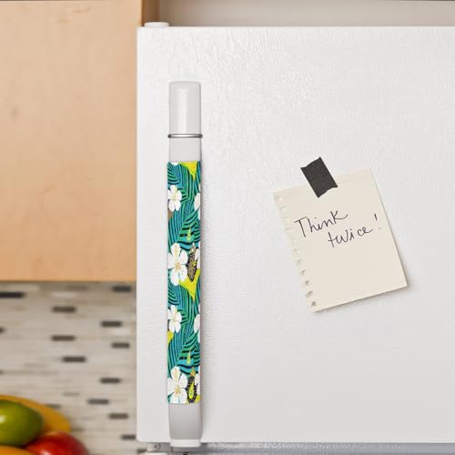 Image of Pardick Refrigerator Door Handle Covers Set of 2, Tropical Flowerss Fridge Handle Cover Washable Fridge Dishwasher Oven Door Decor Protector Handle Cover, Keep Your Kitchen Appliance Clean