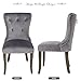 Harper & Bright Designs Set of 2 Victorian Dining Chair Upholstered Accent Chair (Grey, Set of 2)