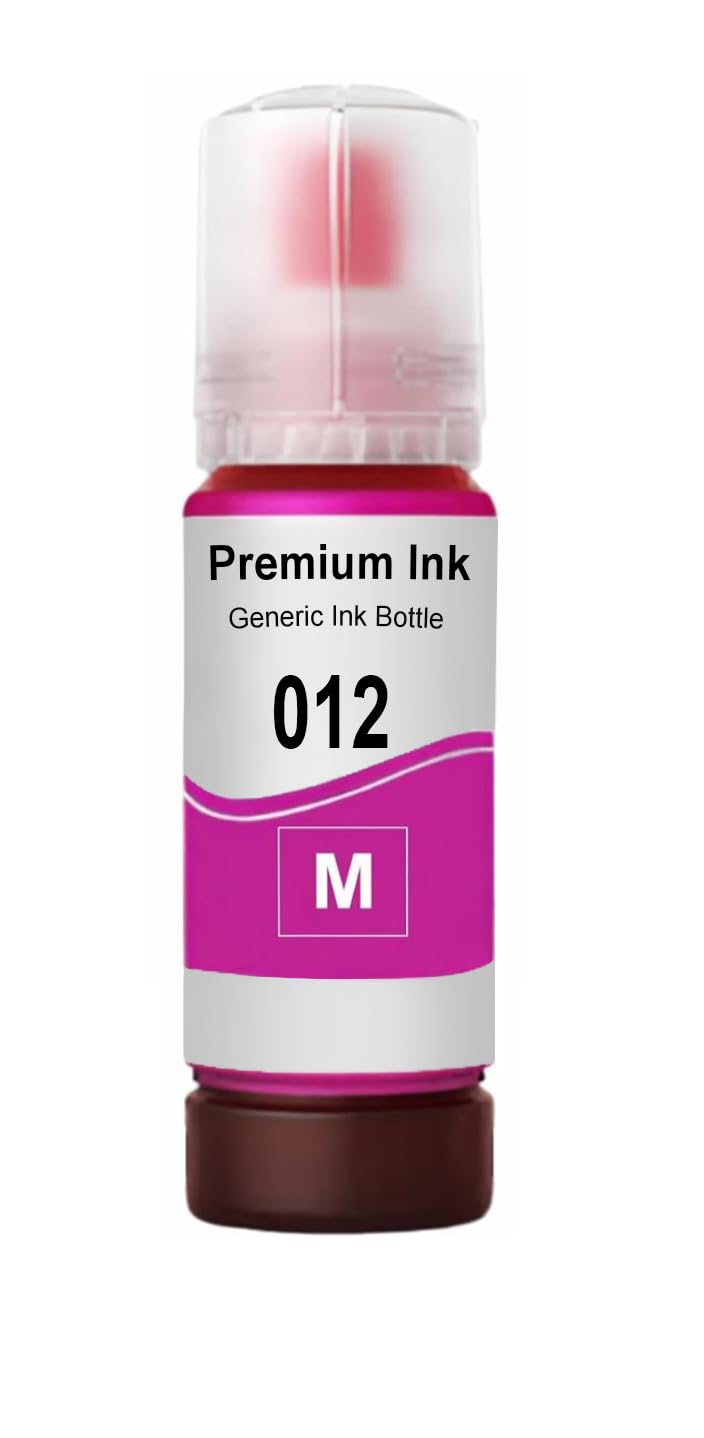 CANOFF 011 & 012 Refill Ink Bottle Compatible with Epson Model L8180 and L8160 Printer (Magenta)