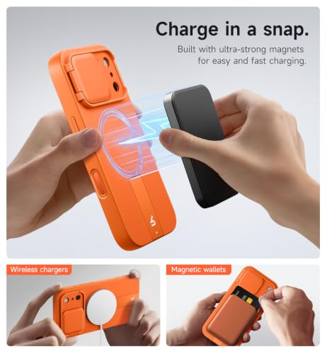 Image of SURITCH for iPhone 18 Pro Case for MagSafe, Camera Cover, Orange
