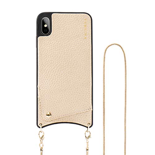 iPhone Xs Max Wallet Case,Crossbody Phone Case Wallet Leather Case Credit Card Holder Crossbody Chain Handbag Purse Long Wrist Strap 