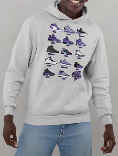 Retro Jordans Purple/White Colors Men's Hoodie Sweatshirt Pullover2