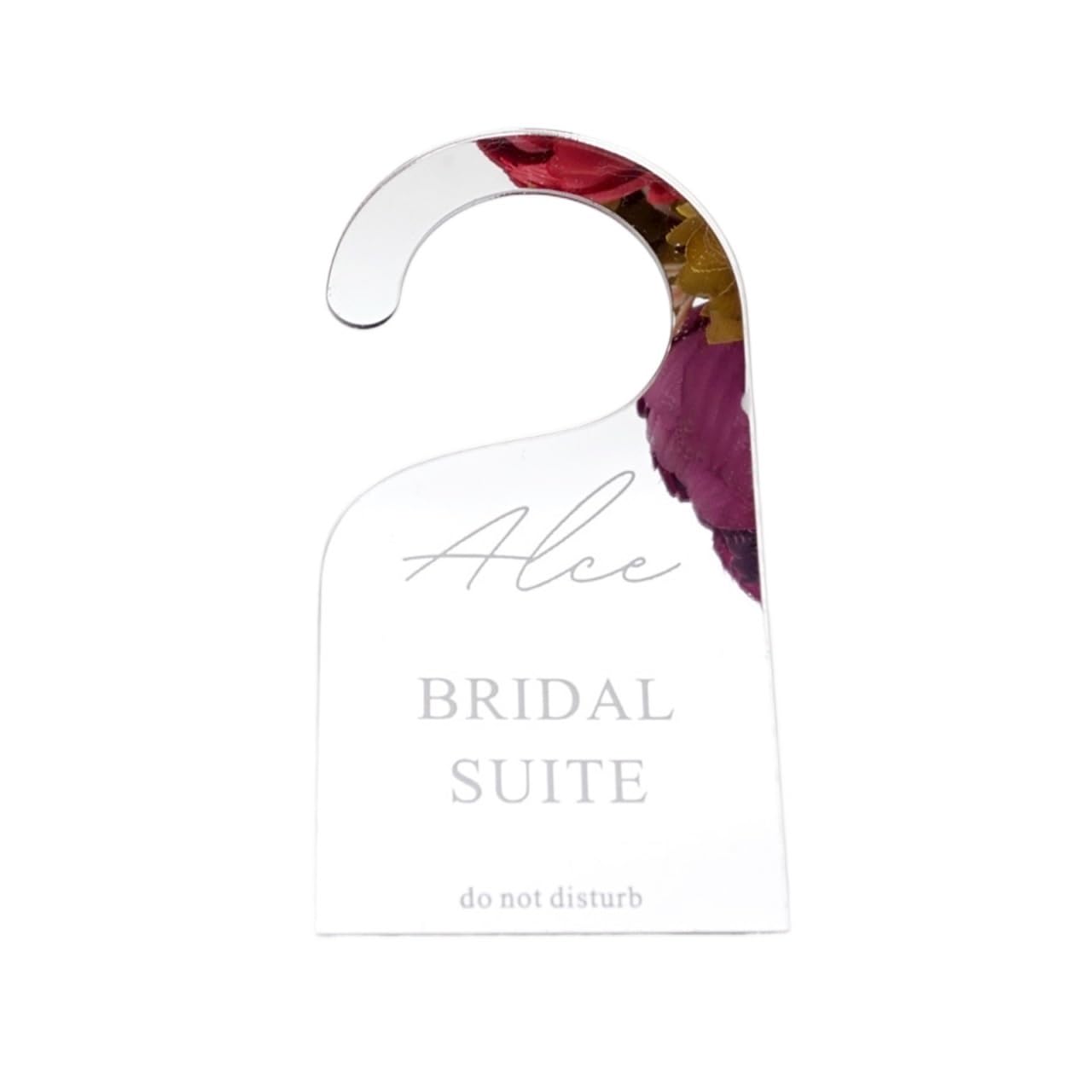 ZRHWSPD PVC Door Knob Hangers 1 Piece 10x20cm/7x14cm Door Hanger Wedding Bride/Groom Room Decor Hanging Tags(Color3,20x10cm(8x4in))