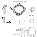 Kuuleyn Stainless Steel Bidet Sprayer Kit,Spray Head Toilet Attachment Cleaning Tool,1/2 Connector Adjustable Pressure Leak Proof Design Bathroom Wall Mounted Accessory