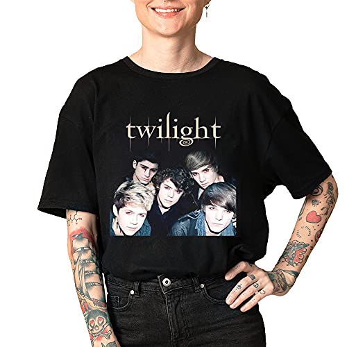 One Direction as Twilight Shirt, Film Series T-Shirt, Saga Shirt, Team Jacob Twilight Shirt,Twilight Memes T-Shirt Tank Top V-Neck for Men Women White