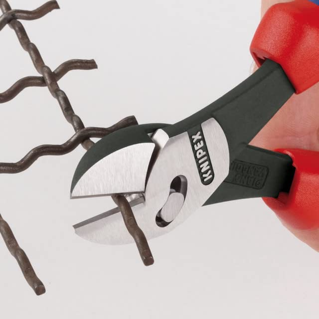Knipex 24378 Twinforce High Leverage Diagonal Side Cutters, Blue - Image 2
