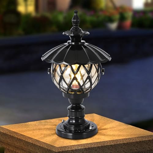 TRIVIDHA Luces De Columna para Exteriores, Luminaria para Poste Exterior, Luz para Tapa De Cerca, Luz con Base De Montaje, Lámpara De Columna De Aluminio Impermeable para Jardín