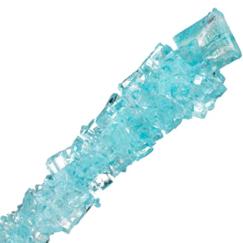 Light Blue Rock Candy Crystal Sticks - Cotton Candy Flavored - 24 Indiv. Wrapped #TOP4
