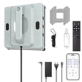 Fensterputzroboter, 8000 Pa Fensterroboter mit 2-Fach Sprühsystem und Kantenerkennungssystem,4 Reinigungsmodi,15-Fach Sicherheitssystem,100ML Tank,Intelligente Wegplanung, Fensterreiniger Elektrisch