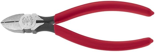 Klein Tools 72192 Alicates fabricados en Estados Unidos, Alicates de corte diagonal tipo D-6 para trabajo telefónico, con muesca de pelado en "V", 6