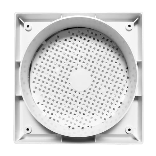 Image of 6 Inch Vent Cover /Ventilation Vent Cover /Chimney Pipe outer Vent Cover /Used for Anti Cockroach, Lizards, Insects, 150 mm Exhaust Fan Cap Chimney Pipe Cowl (ABS WHITE, 6 INCH)