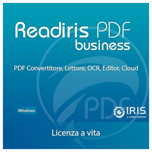 Readiris PDF Business : software 1 Licenza a Vita, PREMIUM PDF Editor Professionale – Modifica, Proteggi, Annota, Converti to office 365, Compila e Firma PDF - 1 Windows PC / 1 Utente/