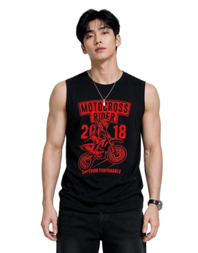 Image of JUGULAR Tank Tops Sleeveless T-Shirt for Men Gym Wear Vest Solid Stylish Round Neck Running for Sports Workout Fitness & Casual or Beach Wear
