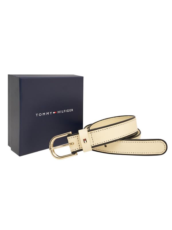 Image of Tommy Hilfiger Women's FERNA Non-Reversible Belt | Two-Tone Strap with Polished Buckle | Ideal for Gifting | Ideal for Gifting