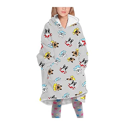 Pterygoid Oversized Blanket Hoodie for Girl Boy, Hoodie Blanket Kids,Sherpa Fleece Giant Hooded Sweatshirt , Fluffy & Warm Hoodie Blanket with Large Pocket for Kids Teenage, XXL-4XL Cover