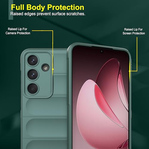 Image of Zapcase Back Case Cover for Samsung Galaxy S25 FE | Compatible for Samsung Galaxy S25 FE Back Cover | Liquid Silicon Magic Case with Camera Protection | Dark Green