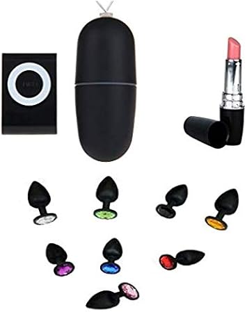 Kit planeta de negro huevo vibrador + pintalabios vibrador + ...