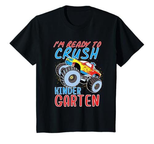 Kids Kids I'm Ready To Crush Kindergarten Monster Truck Boys Tee T-Shirt