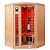 KUNSANA Ceramic Infrared Sauna 2-3 Person Infrared Saunas for Home Low EMF Indoor Home Sauna Spa Hemlock Wooden Corner Sauna Room with Bluetooth Speakers, LED Reading Lamps, Chromotherapy Lights