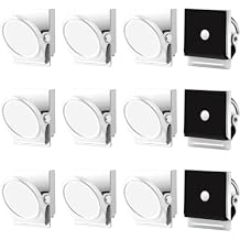 Grtard 12 Pack Magnetic Clip 1.8Inch, White Refrigerator Clip Magnets, Clip with Magnet, Heavy Duty Refrigerator Magnets, Magnet Clips for Whiteboard, Fridge, Note List, Photo Displays, Locker