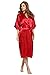 Avidlove Women's Robes Long Classic Satin Lounge Wedding Kimono Nightwear, Red (FBA), Medium