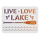 FINGERINSPIRE Oars Drawing Painting Stencil Templates 11.6x8.3 Inch Plastic Rectangle - Reusable for Wood, Floor, Wall and Fabric Decoration