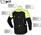 Jet Motorradjacke Herren Mit Protektoren Textil Wasserdicht Winddicht Tourer (Fluro, S)