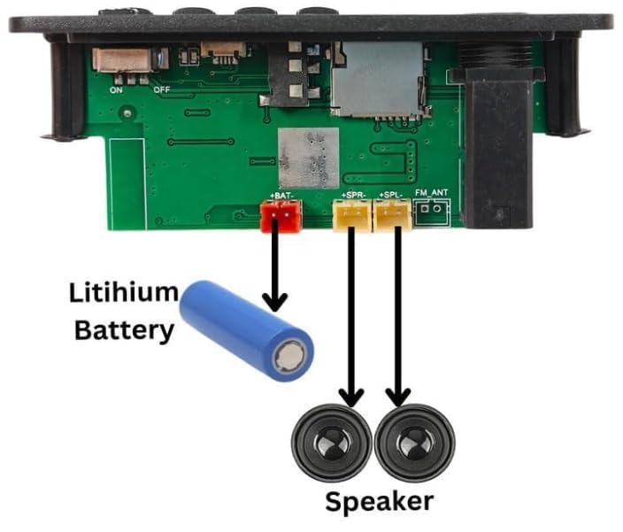 Image of Bluetooth MP3 Decoder Module with FM Radio, USB, AUX, TF Card & Mic | 5V Audio Player Board for DIY Speaker, Amplifier & Home Audio Projects (Pack of 1)