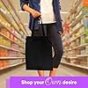 Top Urban Tote Bag Plain Natural Cotton Bag Ideal for Shopping Printing and Decoration Lightweight Reusable Canvas Fabric Bags for DIY, Advertising, Promotion, Gifts (Black, Pack of 6) #3