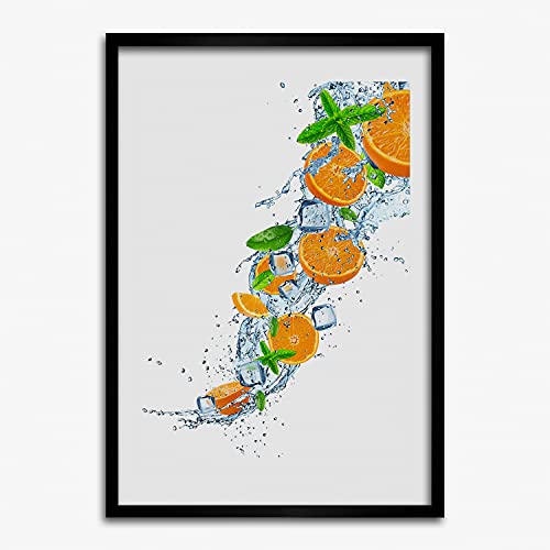 Cadre de bois 50x70 cm Tulup pour remplacer vos murs vides par une affiche d'oranges moderne