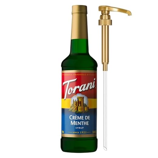 Torani Coffee Syrup, Crème de Menthe Flavored Syrup for Drinks, Pump Included, 25.4 Fl Oz
