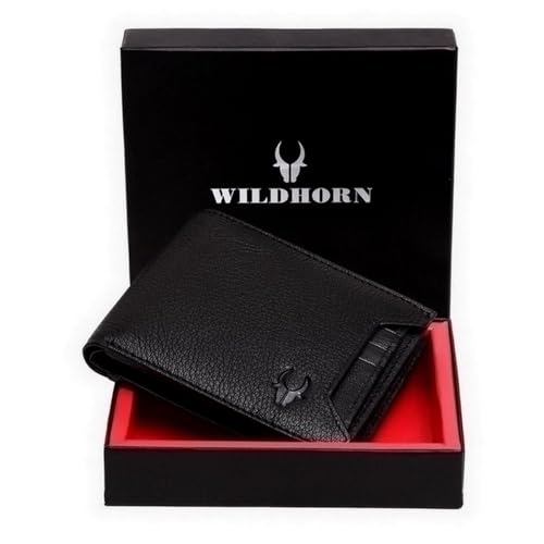 WildHorn® Oliver Black Leather Wallet For Rs. 299 @ 80 % WildHorn® Oliver Black Leather Wallet For Rs. 299 @ 80 %