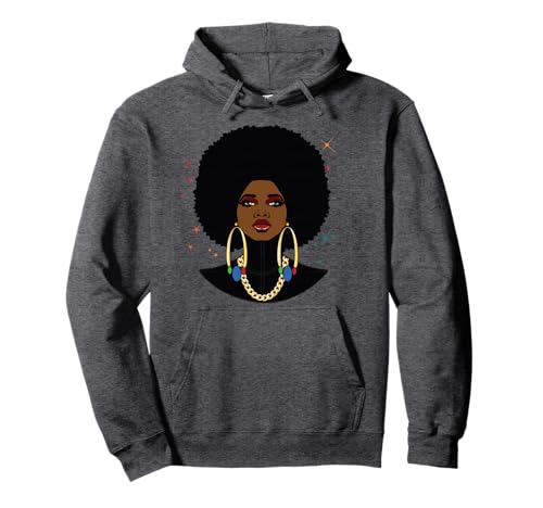 Black Queen Afro Mélanine Art Sweat à Capuche
