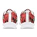 Red Ugly Christmas Buffalo Plaid Print Kid Girls Running Sports Sneakers Cute Casual Walking Shoes with White Outsole Tennis Shoes