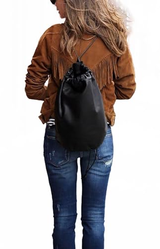 Women Western Fringe Genuine Suede Cowlady Leather Native American Coat with Fringed Jacket2