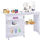 Diseño Plegable que Ahorra Espacio: Gracias al diseño plegable, la mesa de costura se puede plegar en pocos pasos y se convierte rápidamente en una mesa de manualidades. Con este diseño, la mesa de costura puede aprovechar el espacio y ahorrar espacio.