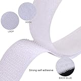 Hook and Loop Strip Tape, 8M Self-Adhesive Sticky Back Fastening Tape, 20mm Wide (White) - Image 3