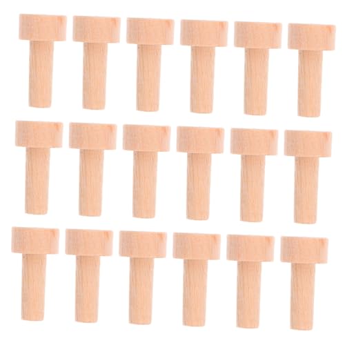 DOITOOL 20pcs Solid Wood Mini Nails Wooden Pin Nails T-Shaped Versatile for DIY Projects